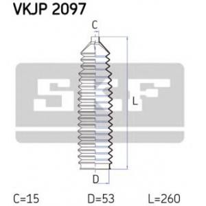 комплект маншон, кормилно управление SKF VKJP 2097 