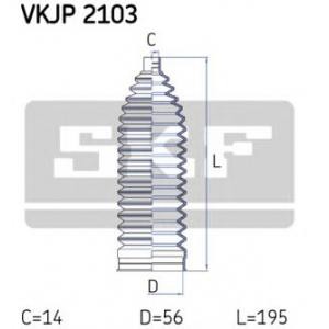 комплект маншон, кормилно управление SKF VKJP 2103 