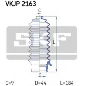 комплект маншон, кормилно управление SKF VKJP 2163 
