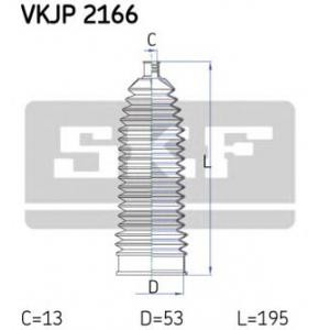 комплект маншон, кормилно управление SKF VKJP 2166 