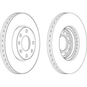 спирачен диск FERODO DDF1041