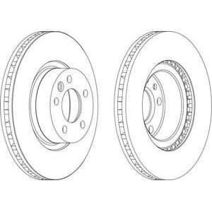 спирачен диск FERODO DDF1254 