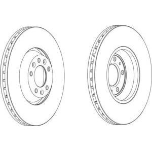 спирачен диск FERODO DDF1274 
