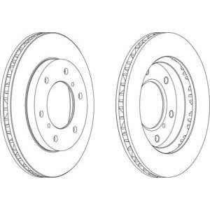 спирачен диск FERODO DDF1384 
