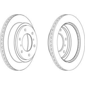 спирачен диск FERODO DDF1385 