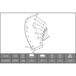 комплект феродо за накладки, барабанни спирачки FERODO K15869.0-F3658 