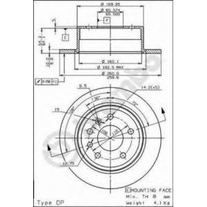 спирачен диск BREMBO 08.5879.10 