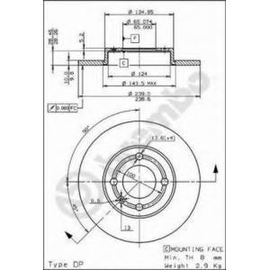 спирачен диск BREMBO 08.6785.10