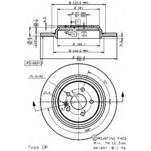 спирачен диск BREMBO 08.7607.11 