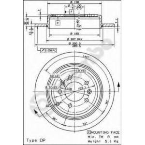 спирачен диск BREMBO 08.7716.20 