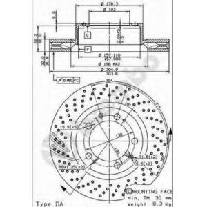 спирачен диск BREMBO 09.8420.10 