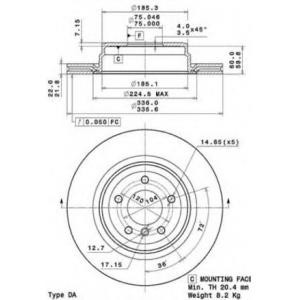 спирачен диск BREMBO 09.A270.10