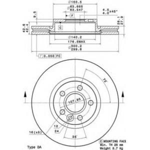 спирачен диск BREMBO 09.A427.10