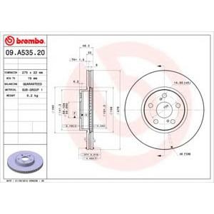 спирачен диск BREMBO 09.A535.20