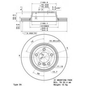 спирачен диск BREMBO 09.A712.10