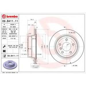 спирачен диск BREMBO 09.B411.11