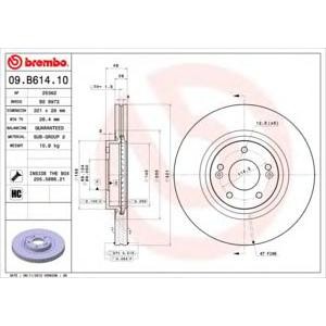 спирачен диск BREMBO 09.B614.10