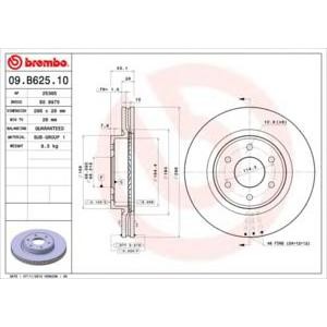 спирачен диск BREMBO 09.B625.10