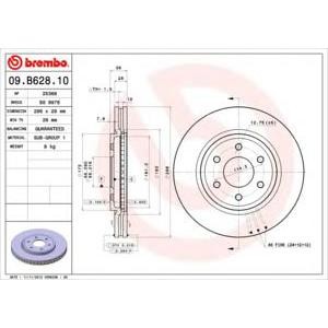 спирачен диск BREMBO 09.B628.10