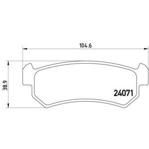 накладки BREMBO P 10 001 