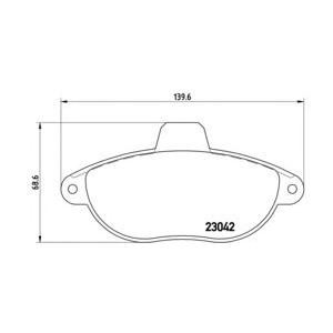 накладки BREMBO P 23 072