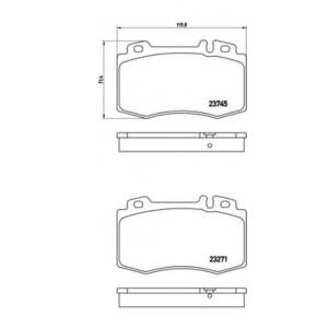 накладки BREMBO P 50 053 