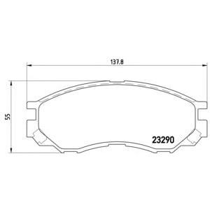 накладки BREMBO P 54 020 