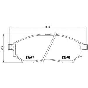 накладки BREMBO P 56 058