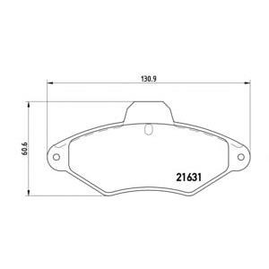 накладки BREMBO P 61 052 