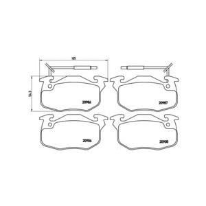 накладки BREMBO P 68 010 