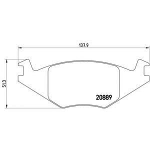 накладки BREMBO P 85 019 