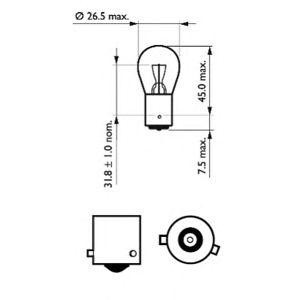 крушка за габарити и рег. номер PHILIPS 12088CP 