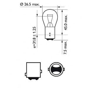крушка за габарити и рег. номер PHILIPS 12495CP