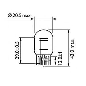 крушка за габарити и рег. номер PHILIPS 12066CP 