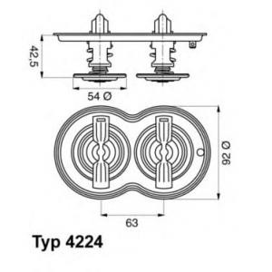 термостат WAHLER 4224.80D 