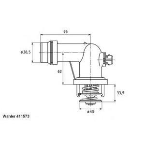 термостат, охладителна течност WAHLER 411573.105D 