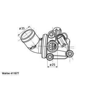 термостат, охладителна течност WAHLER 411577.80D 