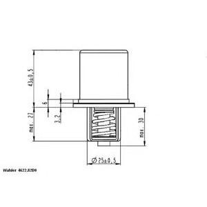 термостат, охлаждане на маслото WAHLER 4622.82D0