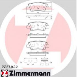 накладки ZIMMERMANN 25337.160.2 