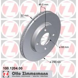 спирачен диск ZIMMERMANN 100.1204.00 
