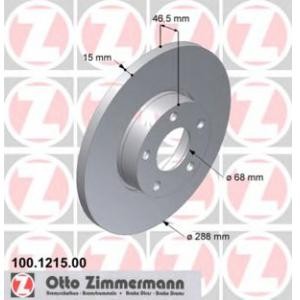 спирачен диск ZIMMERMANN 100.1215.00 
