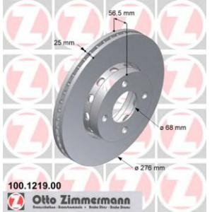 спирачен диск ZIMMERMANN 100.1219.00