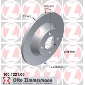 спирачен диск ZIMMERMANN 100.1221.00 
