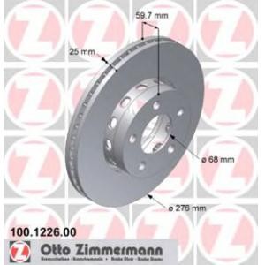 спирачен диск ZIMMERMANN 100.1226.00 