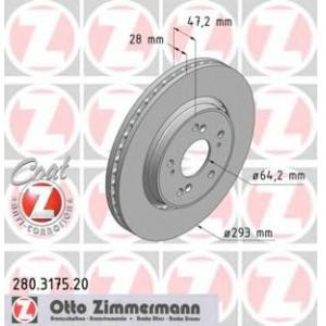 спирачен диск ZIMMERMANN 280.3175.20