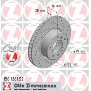 спирачен диск ZIMMERMANN 150.1261.52 