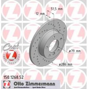 спирачен диск ZIMMERMANN 150.1268.52 