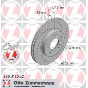 спирачен диск ZIMMERMANN 280.3160.52