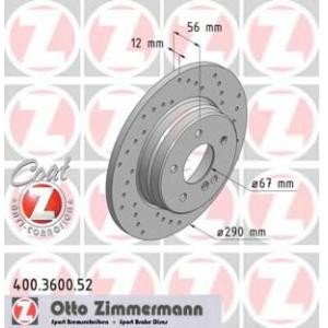 спирачен диск ZIMMERMANN 400.3600.52 