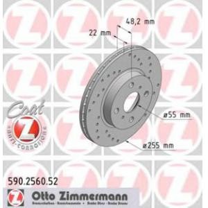 спирачен диск ZIMMERMANN 590.2560.52 